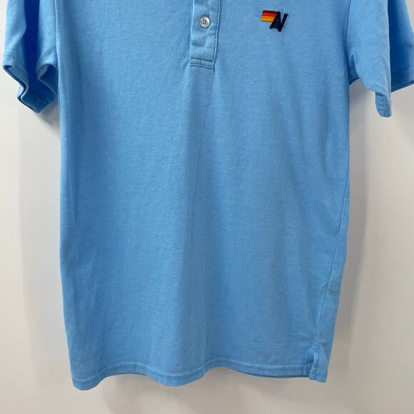 Aviator Nation Polo Shirt Sky Blue Men’s XS - Picture 4 of 7